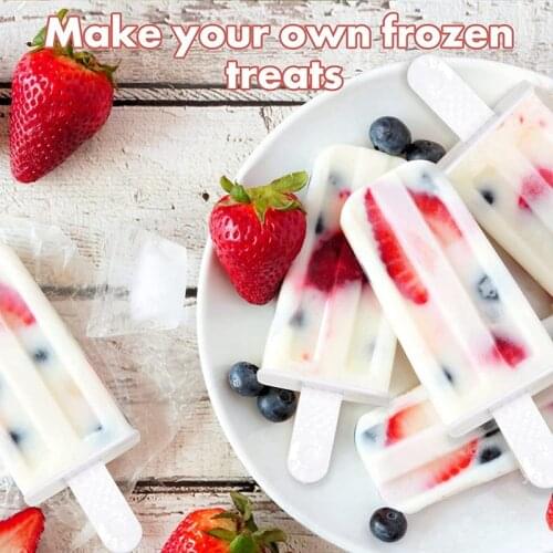 12 Cavities Popsicle Molds-Silicone Ice Popsicle Reusable Popsicle Moulds for Kids Easy Release Ice Popsicle Maker