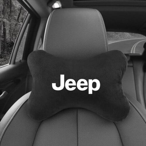 1pcs Car Auto Seat Head Neck Rest Cushion Headrest Pillow Pad for Jeep Renegade Wrangler JK Rubicon Cherokee PatriotAccesspories