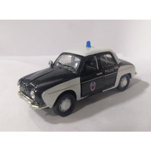 21018 Diecast police car models 1/43 Renault Dauphine with openable doors and free wheels car kids toys model collection