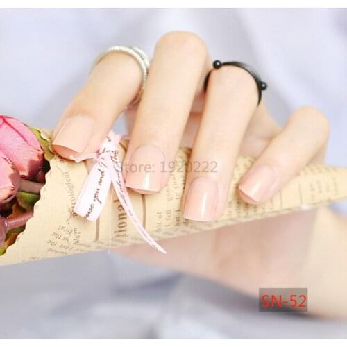 24pcs Short section explosion models cute candy colored hot buy fake fingernails Finished SN52