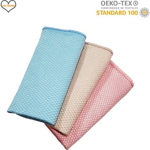 3PCS Mirror glass cleaning cloth french terry no water marks scale towel remove fog car window wipes waffle home rags 30/40CM
