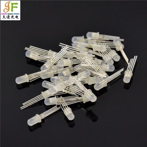 10pcs-1000pcs DC5V PL9823 F5 5mm F8 8mm Round RGB LED P9823 chipset inside RGB Full color Frosted LED Chips