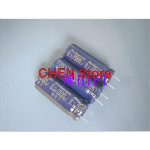 50PCS NEW RUBYCON MBZ 6.3V1500UF 8x20MM electrolytic capacitor mbz 1500uf 6.3v Ultra low ESR motherboard 1500uF/6.3V