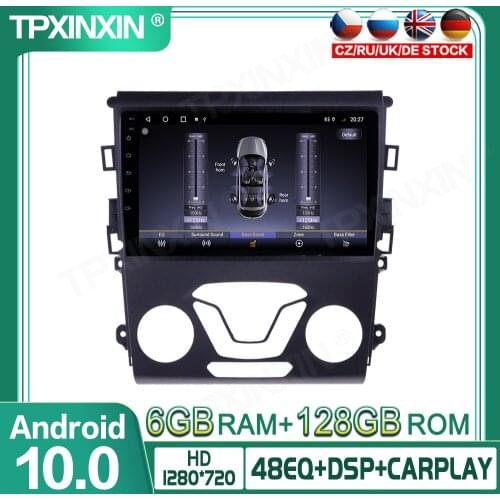 6+128GB Android 10 For Ford Mondeo 5 2014-2019 Car Multimedia Player GPS Navigation Headunit Radio Audio Stereo Tape Recorder