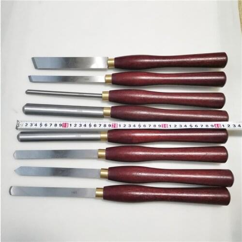 8Pcs/set Blade Woodworking Lathe Tool Hss Wide Round Nose Scraper Inner Arc Round Scraper Woodturning Gouge Tool Wood Turning