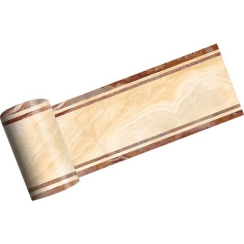 Promotion! 2M Self-Adhesive Side Line Tile Sticker Yellow Marble Bathroom Kitchen Restaurant Wall Stair Floor Border Wall Sticke