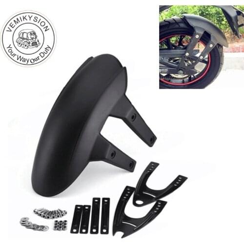 Black PVC Motorcycle Rear Wheel Cover Fender Splash Guard Mudguard Bracket for CFMOTO 150NK Kawasaki Z250
