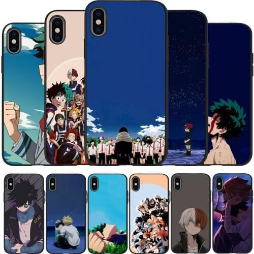 My Hero Academia Anime Academy black Phone Case For iPhone 11 XR XS Max 7 8 6 6S Plus 5 5S SE 2020 Back Cover 11 Pro Shell