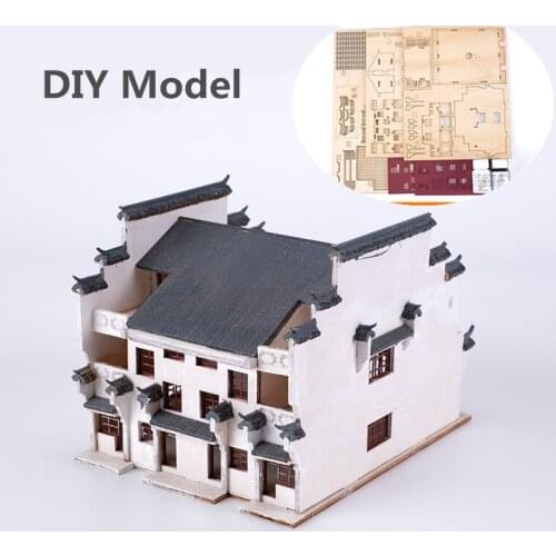 DIY Wooden Sand Table Model Assembly Building Model for Railway Landscape Sand Table