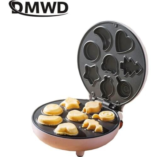 DMWD Automatic Non-stick Electric Cartoon waffle maker muffin pancake maker Mini Crepe Cooker Multifunction children Breakfast