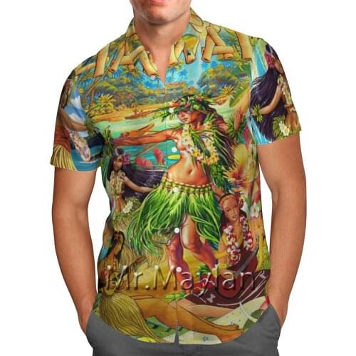 3D Printed Beach Hawaiian 2021 Summer Shirt Short Sleeve Shirt Camisa Social Masculina Oversized 5XL Camisa Social Chemise Men