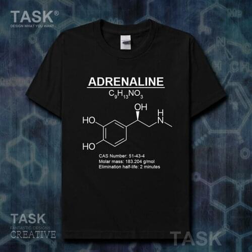 Adrenaline Chemical Formula. Funny Organic Hormone of Exciting Love T-Shirt Summer Cotton Short Sleeve O-Neck Unisex T Shirt New