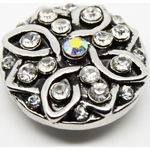 Crystal Bracelet Snap Button Beads Copper Press Button Jewelry