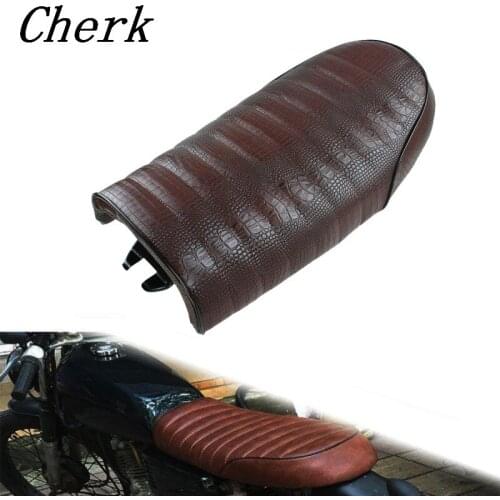 Brown Crocodile Vintage Cafe Racer Seat For Honda CB CL Retro Cafe Racer CB200 CB350 CB400 CB500 CB550 CB750 Retro Saddle