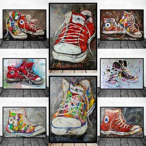 HD Prints Pictures Sneakers Fashion Trend Canvas Wall Art Nordic Painting Home Decoration Modular Poster Living Room No Frame
