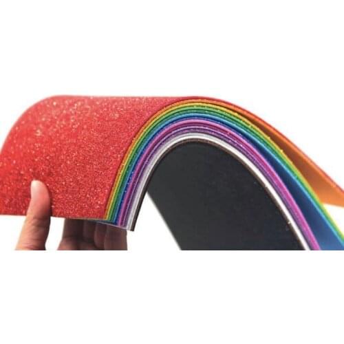 Glitter Foam Sheet Sparkles Self Adhesive Sticky Back Paper 10-pack for Childrens Craft Activities DIY Cutters