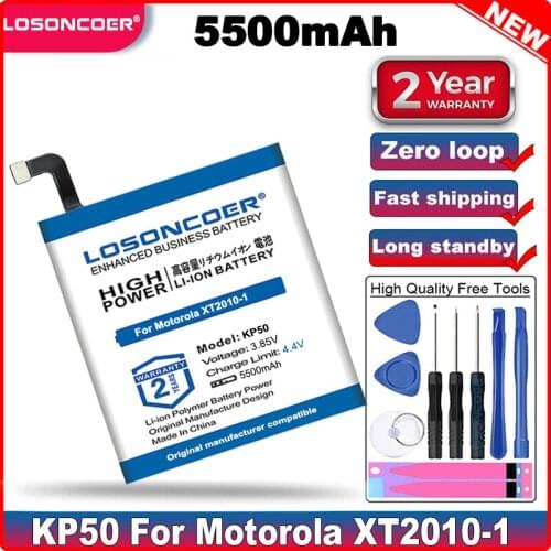 LOSONCOER KP50 Battery 5500mAh for Motorola Moto KP50 Mobile phone battery smartphone