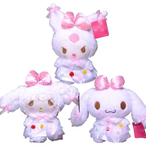 Cartoon Stuffed Plush Toy Melody Kuromi Cinnamoroll Anime Pendant 20cm Kawaii Cute Soft Plushie Doll Girl Toy Kid Gift PP Cotton