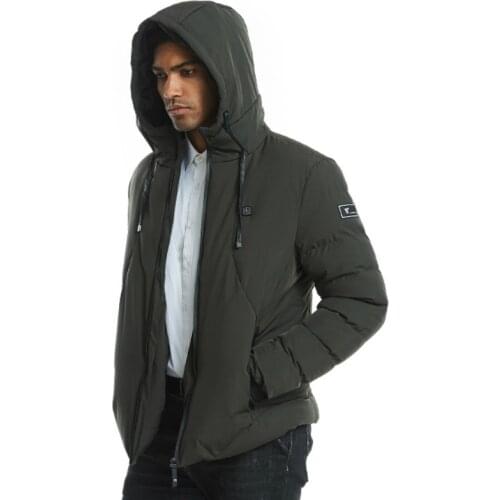 2019 New Winter Jacket Men Warm Heated Jacket Casual Parkas Cotton Winter Coats Overcoat Outerwear Clothing 4XL Menteau Homme