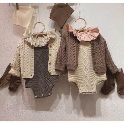 2021 New boys girls sweater knitted coat cotton autumn soft fashion babys sweater coats