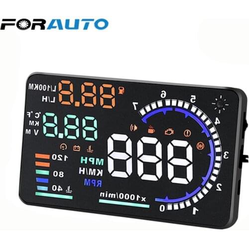 OBD2 HUD Car Head Up Display X6 A8 LED Windshield Projector Voltage Alarm Speed Fuel Warning Data Diagnostic Tool Universal Auto