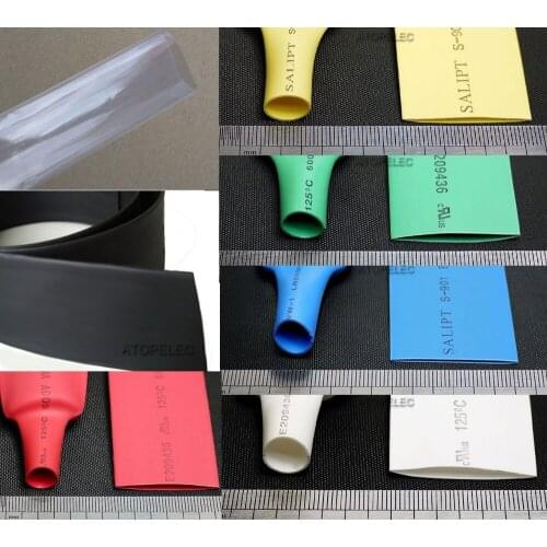 33mm Wide / 20mm Diameter Polyolefin 2:1 Heat Shrink Tubing ROHS UL 5 Meters