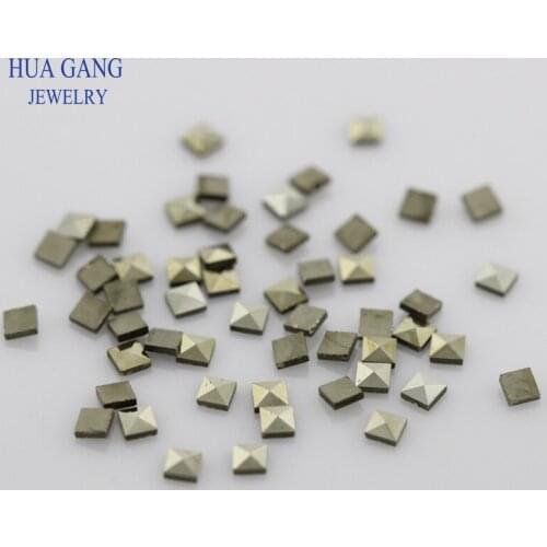 Square Shape Flat Back Loose Marcasite Stone For Jewelry Wholesale Natural Stones Free Shipping 1.2x1.2~2.4x2.4mm