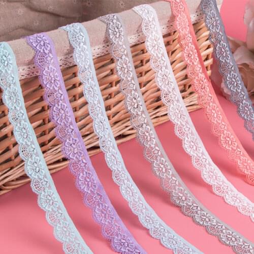 2.5 Cm Wide Stretch Elastic Lace Trim For Sewing Clothing Underwear Accessories And Dress Lace Trim TJ1190