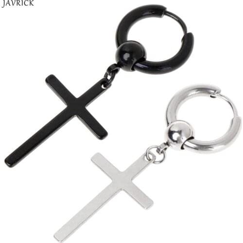 Chic Earrings Korea Kpop Jewelry Cross Pendant Dangle Charm Gifts Party Fashion V DNA Women Men Accessories