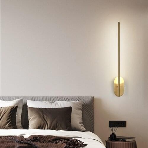 Nordic LED Wall Lamp Bedroom Decoration Mirror Wall Light Home Decor Bedside Lamp Bathroom Mirror Line Light Lighting Luminaire