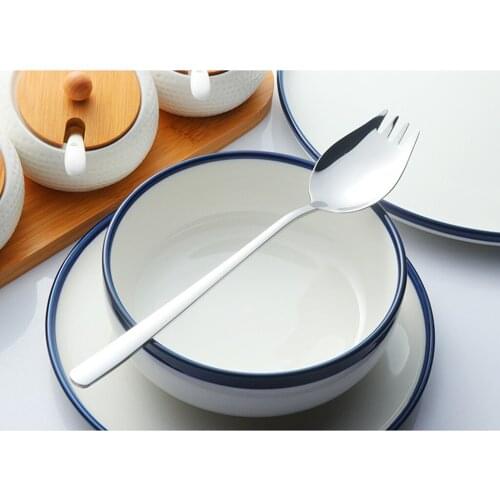 Travel Camping Picnic Stainless Steel Spoon Spork Practical Cutlery Flatware