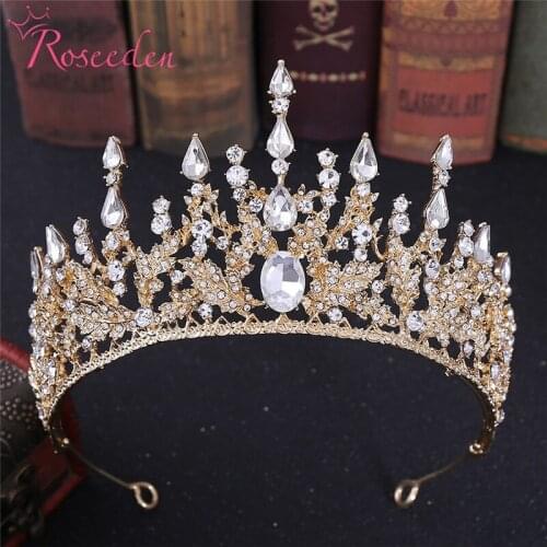 Wedding Crown Rhinestone Crystal Tiara Bride Hair Accessories Women Bridal Headwear RE4219