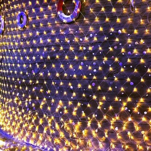 6X4M 672 LED Net Mesh String Light Window Curtain Fairy Net Light Garland For Christmas Tree Holiday Wedding Party