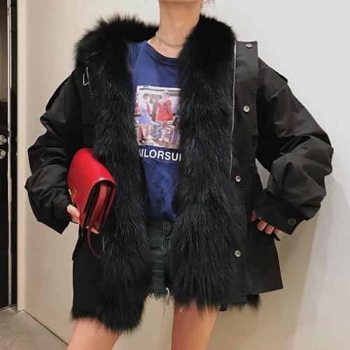 Fox Women Clothes 2020 Real Fur Parka Warm Winter Coat Womens Clothing Manteau Femme BL-222 YY1067