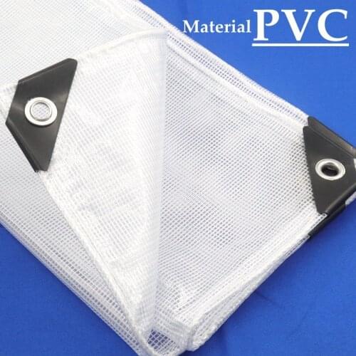 0.2mm Outdoor White Mesh PVC Rainproof Tarpaulin Cover Pergola Tent Waterproof Sun Shade Net Balcony Wind Protection net