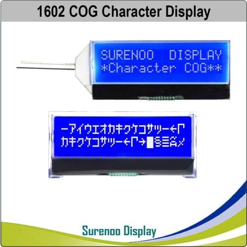 162 16X2 1602 COG ST7032I Serial SPI Character LCD Module Display Screen LCM Blue Negative with White LED Backlight