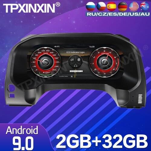 2+32G For Toyota Land Cruiser Prado 150 2010-2019 Android 9.0 Car Dashboard Panel Virtual Instrument Cluster Digita GPS Navi