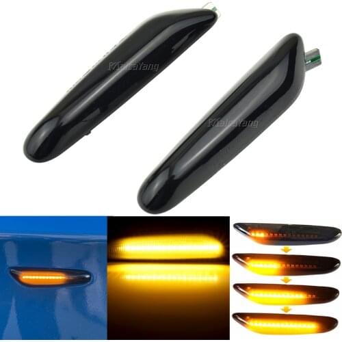 2 pieces LED Dynamic Side Marker Turn Signal Light Sequential Blinker Light For BMW E60 E61 E90 E91 E87 E81 E83 E84 E88 E92
