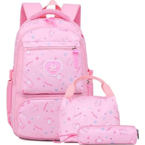 3pcs/set children school bags girls orthopedic schoolbags kids princess backpack primary school backpacks Pencil case mochila