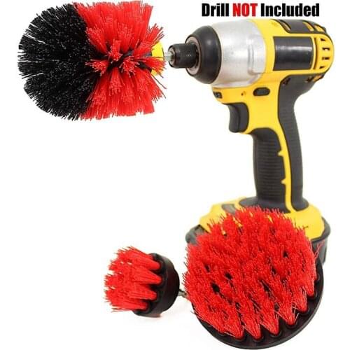 3pcs/Set Power Scrubber Brush Electric Drill Brush Clean for Bathroom Surfaces Tub Shower Tile Grout Cordless Drill Cleaning Kit