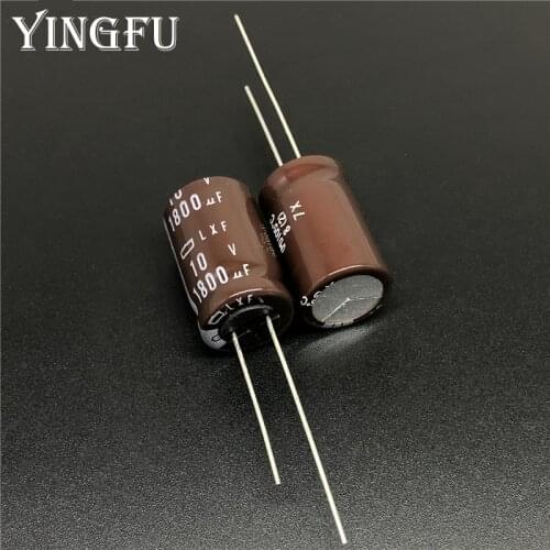 5pcs/50pcs 1800uF 10V NIPPON NCC LXF Series 12.5x20mm 10V1800uF Aluminum Electrolytic Capacitor