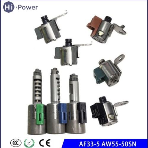 8pcs AF33-5 AW55-50SN AW55-51SN RE5F Transmission Shift Solenoid for SATURN SAAB LANCIA INFINITI FIAT DAEWOO CADILLAC VOLVO