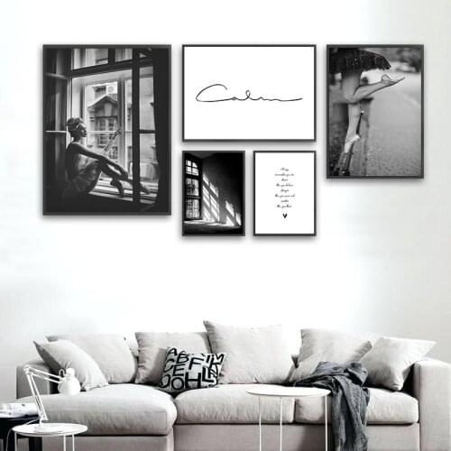 Abstract Art Canvas Fashion Poster Black White Wall Painting Print Nordic Decoration Picture Living Room Scandinavian Home Decor