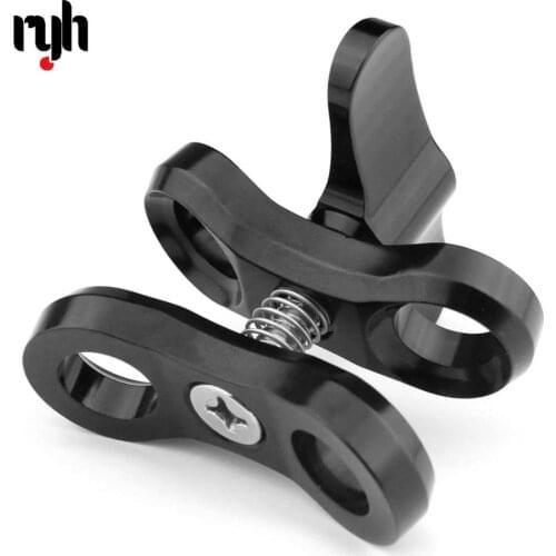 GloryStar CNC Camera Accessory Diving Lights Ball Butterfly Clip Arm Clamp Mount Aluminum For Gopro 345678 Xiaoyi Gitup Camera