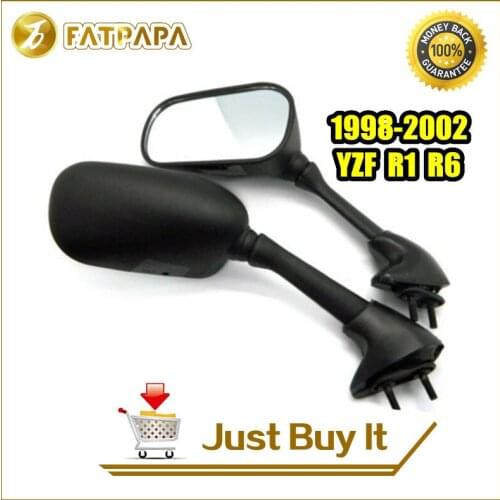 Free Shipping Motorcycle Bicycle Accessories Rearview Mirror Reverse Mirror Fit For Yamaha YZF R1 R6 1998-2002 carbon fiber
