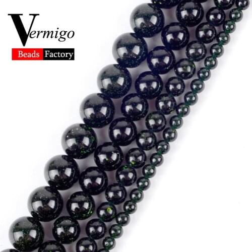 Natural Green Sand Stone Beads Round Loose Beads For Jewelry Making Diy Bracelet Necklace 4 6 8 10mm Pick Size Minerals Perles