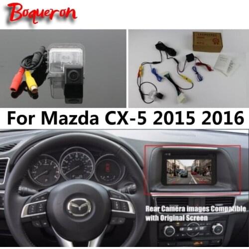 For Mazda 2 CX-5 CX 5 CX5 2015 2016 2017 RCA & Original Screen Compatible Car Rear View Camera / HD Back Up Reverse Camera Sets
