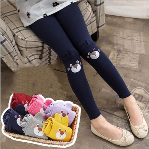 Cotton Leggings Girls 2019 Fall Fashion Cartoon Kids Pants Casual Girls Long Trousers Sweet Teen Girls Leggings