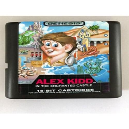Alex Kidd Game Cartridge Newest 16 bit Game Card For Sega Mega Drive / Genesis System