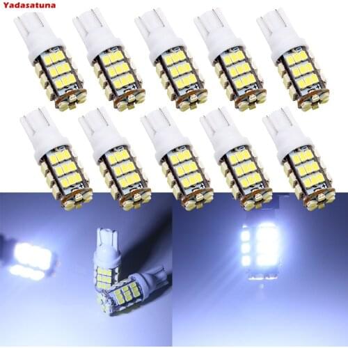 Kit 10 Par Lampada Pingo 42 Led 194 T10 W5w Ultra Brilho Farol Carro Moto Blanca/Branco quente